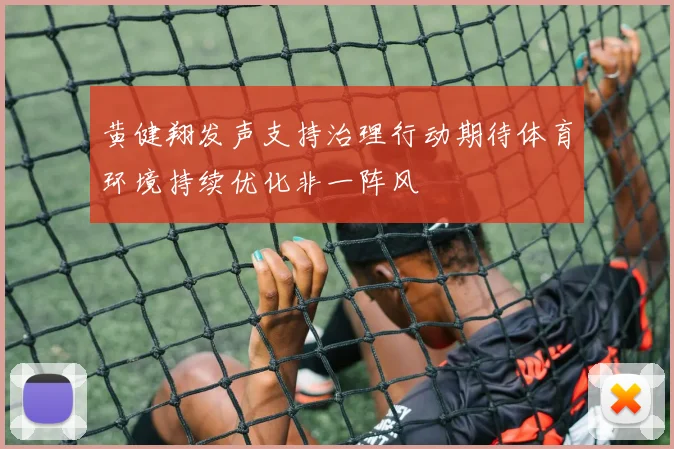 黄健翔发声支持治理行动期待体育环境持续优化非一阵风